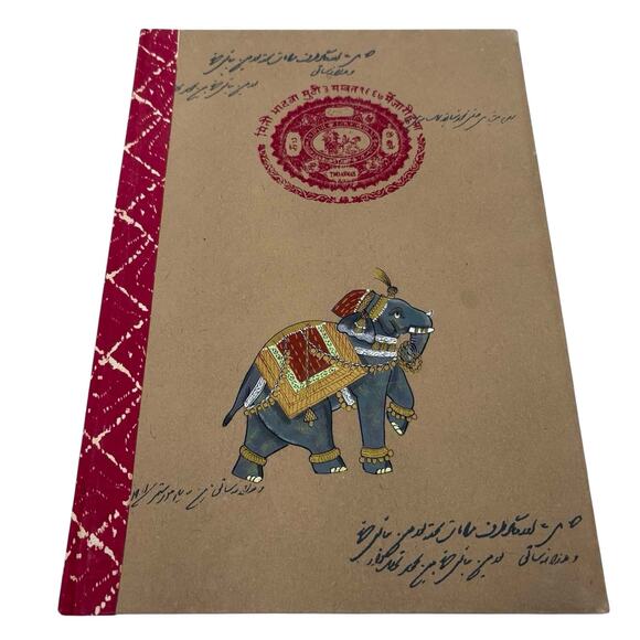 John Robshaw Hand Painted Sketchbook Elephant Jaipur Design Handmade Paper New - Picture 1 of 10